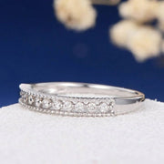 Round Brilliant Cut Channel Set Half Eternity Wedding Band Mapple Gems